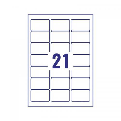 Avery Inkjet Address Labels 21 Per Sheet Clear (Pack of AV17845