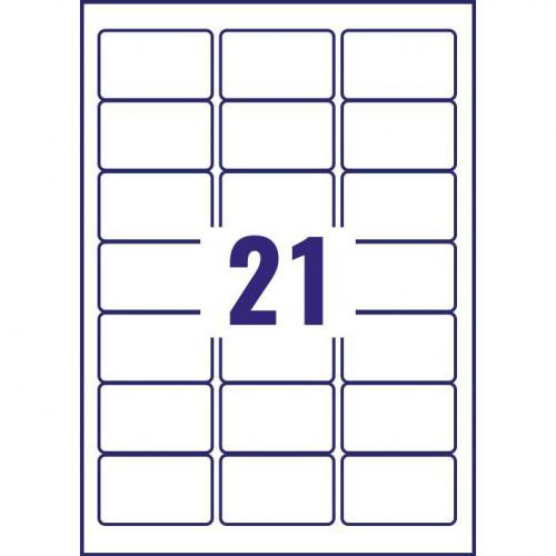 Avery Inkjet Address Labels 21 Per Sheet Clear (Pack of AV17845