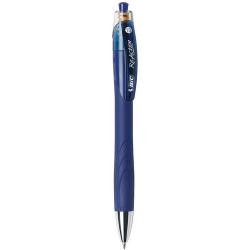Cheap Stationery Supply of Bic ReAction Ballpoint Pen Retractable Full-body Grip 1.0mm Reactive Tip 0.4mm Line Blue - Pack of 12 Pens 8575471 Office Statationery