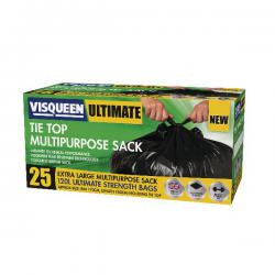 Cheap Stationery Supply of Visqueen Ultimate Tie Top Multipurpose Sack 120 Litre Black (Pack of 25) RS057771 BPI86422 Office Statationery