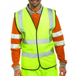 Cheap Stationery Supply of Hi Visibility Vest EN ISO20471 Saturn Yellow Large WCENGL BRG12639 Office Statationery