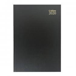 Cheap Stationery Supply of Collins Desk Diary A5 Week to View 2020 Black (Cased in durable leathergrain with page marker) 35 Office Statationery