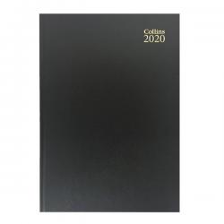 Cheap Stationery Supply of Collins Desk Diary A4 Day Per Page 2020 Black (Cased in durable leathergrain with page marker) 44 Office Statationery