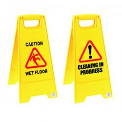 Cheap Stationery Supply of 2Work Folding Safety Sign Caution Wet Floor Yellow CNT00356 CNT00356 Office Statationery
