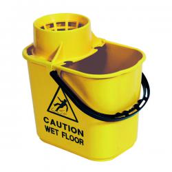 Cheap Stationery Supply of 2Work Plastic Mop Bucket With Wringer 15 Litre Yellow CNT00691 CNT00691 Office Statationery