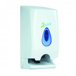 Cheap Stationery Supply of 2Work Twin Toilet Roll Dispenser White CPD43612 CPD43612 Office Statationery