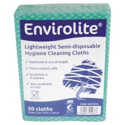 Cheap Stationery Supply of Envirolite Lightweight 290x360mm Green All Purpose Cloths ELF1000S Pack of 50 Office Statationery