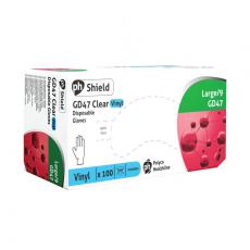 Shield Powdered Vinyl Gloves Large Clear (Pack of 100) GD47 HEA00490