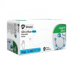 Cheap Stationery Supply of Shield Powder-Free Vinyl Gloves Large Blue (Pack of 100) GD13-L HEA00570 Office Statationery