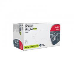 Cheap Stationery Supply of Shield Powder Free Nitrile Micro Textured Disposable Gloves Small Blue (Pack of 100) GD21 Small HEA00592 Office Statationery