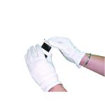 White Knitted Cotton Medium Gloves (Pack of 10) BTJ146 HEA00697