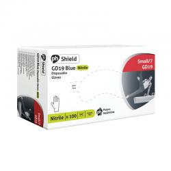 Cheap Stationery Supply of Shield Powder-Free Nitrile Gloves Small Blue (Pack of 100) GD19 HEA00972 Office Statationery