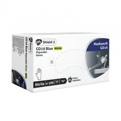 Cheap Stationery Supply of Shield Powder-Free Nitrile Gloves Medium Blue (Pack of 100) GD19 HEA00973 Office Statationery