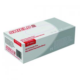 Shield Powder-Free Nitrile Blue Gloves Extra Large (Pack of 100) GD19XL