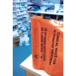 Cheap Stationery Supply of Clinical Waste Sack Heavy Duty Orange (Pack of 100) AT25/M085 HEA01182 Office Statationery
