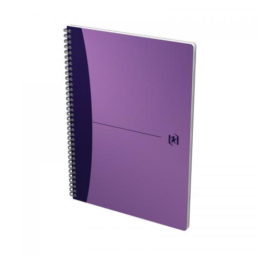 Oxford Office A4 Opaque Poly Cover Wirebound Notebook Narrow Ruled With Margin 1 | UK