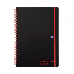 Cheap Stationery Supply of Black n Red Wirebound Recycled Polypropylene Notebook 140 Pages A4 (Pack of 5) 100080167 JDE67024 Office Statationery