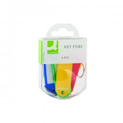 Cheap Stationery Supply of Q-Connect Key Fobs 6 Assorted (Pack of 10) KF02036Q KF02036Q Office Statationery