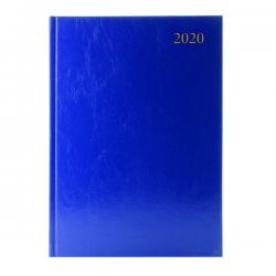 Cheap Stationery Supply of Desk Diary Blue A4 2 Pages Per Day 2020 (Reference calender on each page) KF2A4BU20 Office Statationery