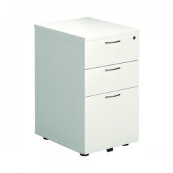 Cheap Stationery Supply of First 3 Drawer Under Desk Pedestal 404x500x690mm White KF74835 KF74835 Office Statationery