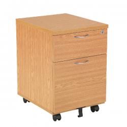 Cheap Stationery Supply of First Mobile Under Desk Pedestal 2 Drawer Oak KF74914 KF74914 Office Statationery