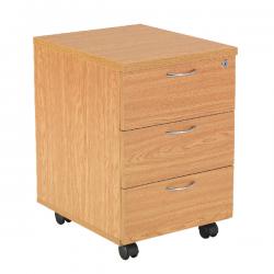 Cheap Stationery Supply of First Mobile Under Desk Pedestal 3 Drawer Oak KF74916 KF74916 Office Statationery