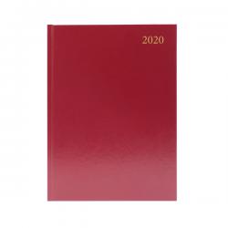 Cheap Stationery Supply of Desk Diary A4 Day Per Page 2020 Burgundy KFA41BG20 Office Statationery
