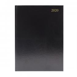 Cheap Stationery Supply of Desk Diary A4 Day Per Page 2020 Black (Reference calendar on each page) KFA41BK20 Office Statationery