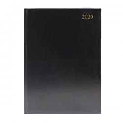 Cheap Stationery Supply of Desk Diary A4 Week to View 2020 Black (Reference calendar on each page) KFA43BK20 Office Statationery