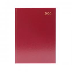 Cheap Stationery Supply of Desk Diary A5 Day Per Page 2020 Burgundy KFA51BG20 Office Statationery