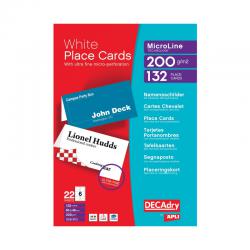 Cheap Stationery Supply of Decadry Perforated Place Cards 200gsm White (Pack of 132) DPOCB3713 LX17844 Office Statationery