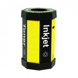 Cheap Stationery Supply of Acorn Cartridge Recycling Bin 60 Litre Black/Yellow (Pack of 5) 059783 NW33007 Office Statationery