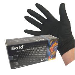 Cheap Stationery Supply of Bold Finger-Textured Black Powder Free LARGE Nitrile Gloves 100s NWT2229-L Office Statationery