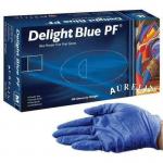 Delight Blue Powder Free MEDIUM Vinyl Gloves 100s NWT2231-M