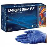 Delight Blue Powder Free SMALL Vinyl Gloves 100s NWT2231-S