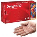 Delight Clear Lightly Powdered SMALL Vinyl Gloves 100s NWT2232-S