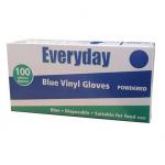 Delight Blue Lightly Powdered LARGE Vinyl Gloves 100s NWT2233-L