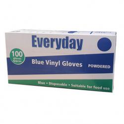 Cheap Stationery Supply of Delight Blue Lightly Powdered LARGE Vinyl Gloves 100s NWT2233-L Office Statationery