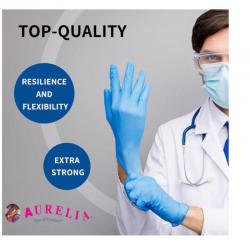 Cheap Stationery Supply of Delight Blue Lightly Powdered MEDIUM Vinyl Gloves 100s NWT2233-M Office Statationery