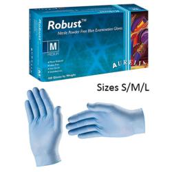 Cheap Stationery Supply of Robust Micro-Textured Blue Powder Free SMALL Nitrile Gloves 100s NWT571-S Office Statationery