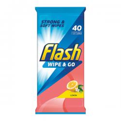 Cheap Stationery Supply of Flash Wipe & Go Lemon Cleaning Wipes (Pack of 40) 5410076791750 PX79175 Office Statationery