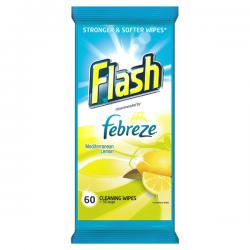 Cheap Stationery Supply of Flash Strong Weave Lemon Cleaning Wipes (Pack of 60) 5413149937062 Office Statationery