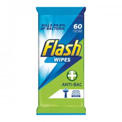 Cheap Stationery Supply of Flash Strong Weave Antibacterial Cleaning Wipes (Pack of 60) 5413149937185 PX93718 Office Statationery