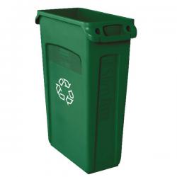 Cheap Stationery Supply of Rubbermaid Slim Jim Vented Container 87L Green FG354007GRN RU18639 Office Statationery