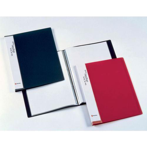 Rexel See and Store Display Book 20 Pocket A4 Black 10555BK RX10555BK