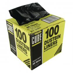 Cheap Stationery Supply of Le Cube Dustbin Liner Dispenser 80 Litre Black (Pack of 100) 0483 RY32125 Office Statationery