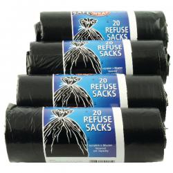 Cheap Stationery Supply of Safewrap Refuse Sack 92 Litre Black (Pack of 80) 0446 RY90504 Office Statationery
