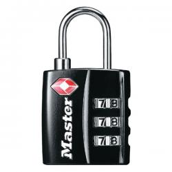 Cheap Stationery Supply of Master Lock 32mm TSA Combination Padlock Black 40054 RY92546 Office Statationery