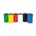 Heavy Duty Coloured Dustbin 85 Litre Black (2 handles on base and 1 on lid for easy handling) 311961
