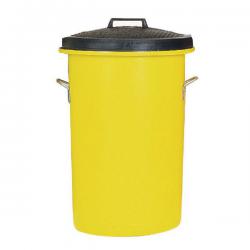 Cheap Stationery Supply of Heavy Duty Coloured Dustbin 85 Litre Yellow 311971 SBY06641 Office Statationery